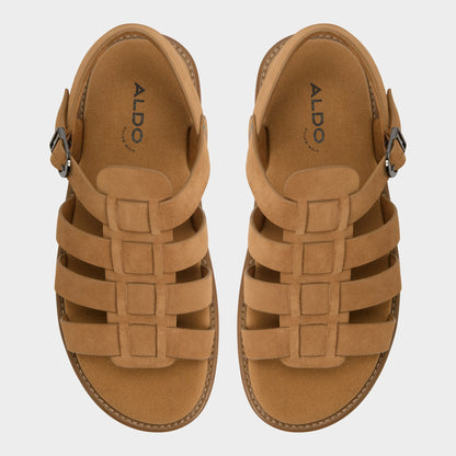 Warley Camel Men's Sandals & Slides - Strappy flat sandal | Aldo New