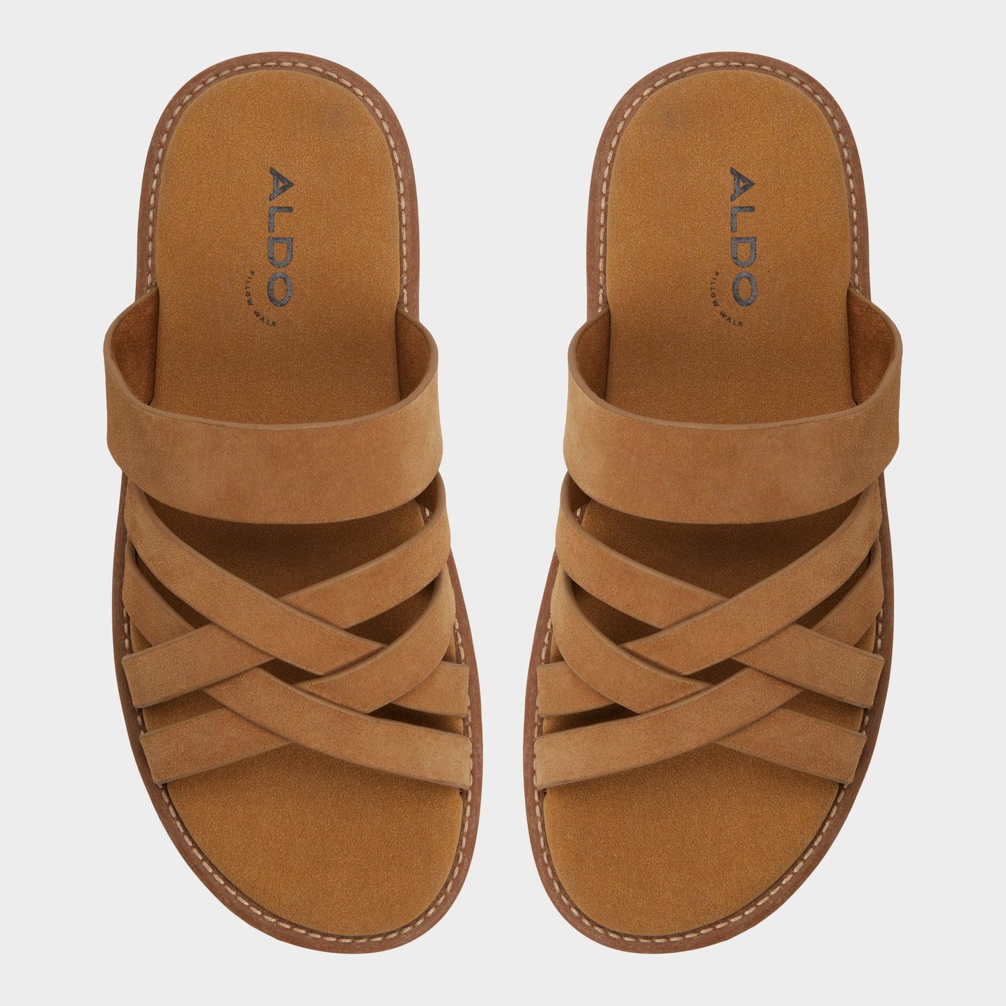 Haniff Camel Men's Sandals & Slides - Strappy flat sandal | Aldo Featured