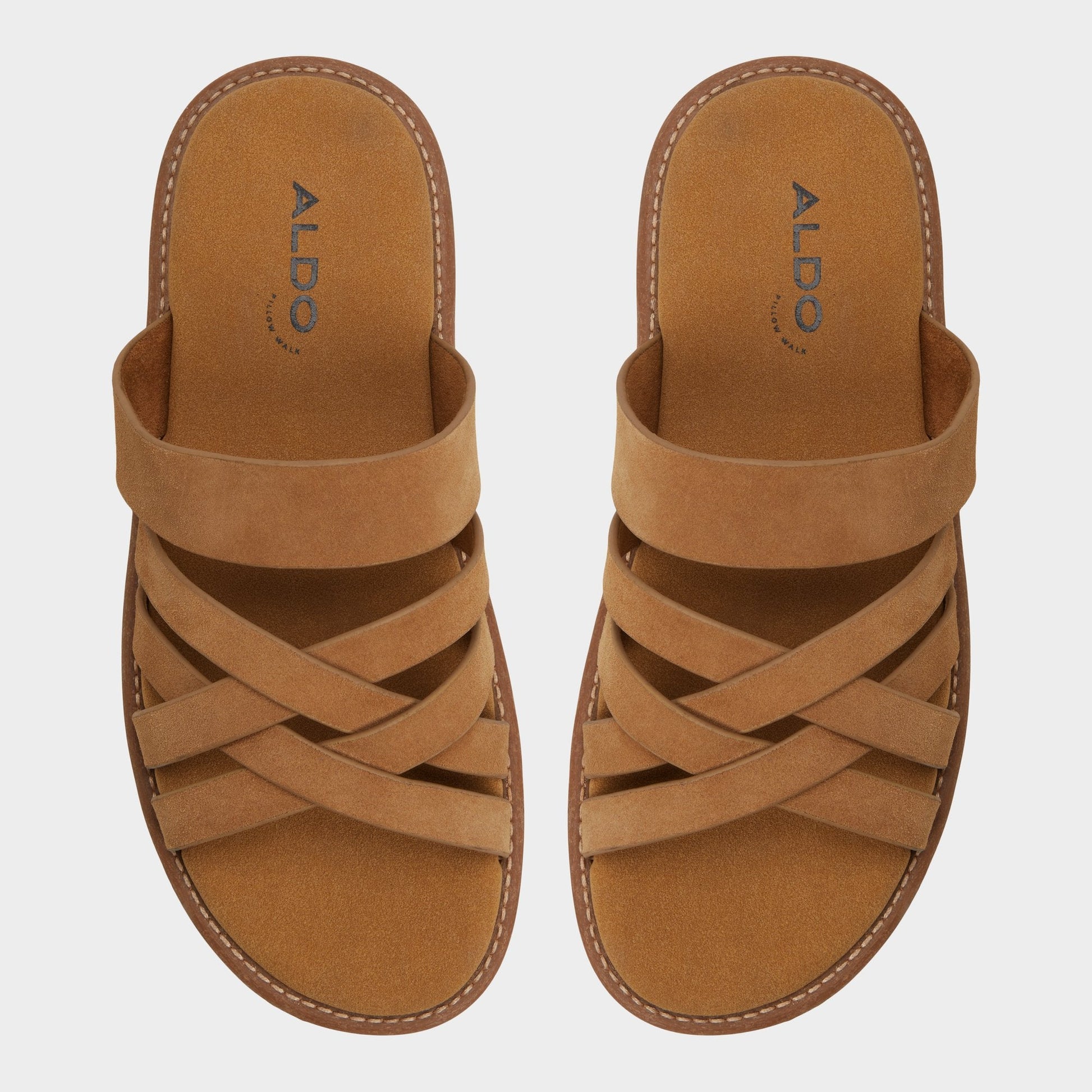 Haniff Camel Men's Sandals & Slides - Strappy flat sandal | Aldo Featured