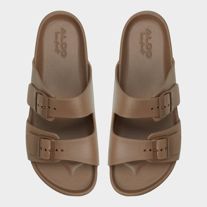 Hideo Light Brown Men's Slides - Slide sandal | Aldo New