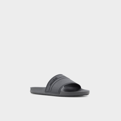 Dinmore Black Synthetic Rubber Men's Slides - Slide sandal | Aldo Essential