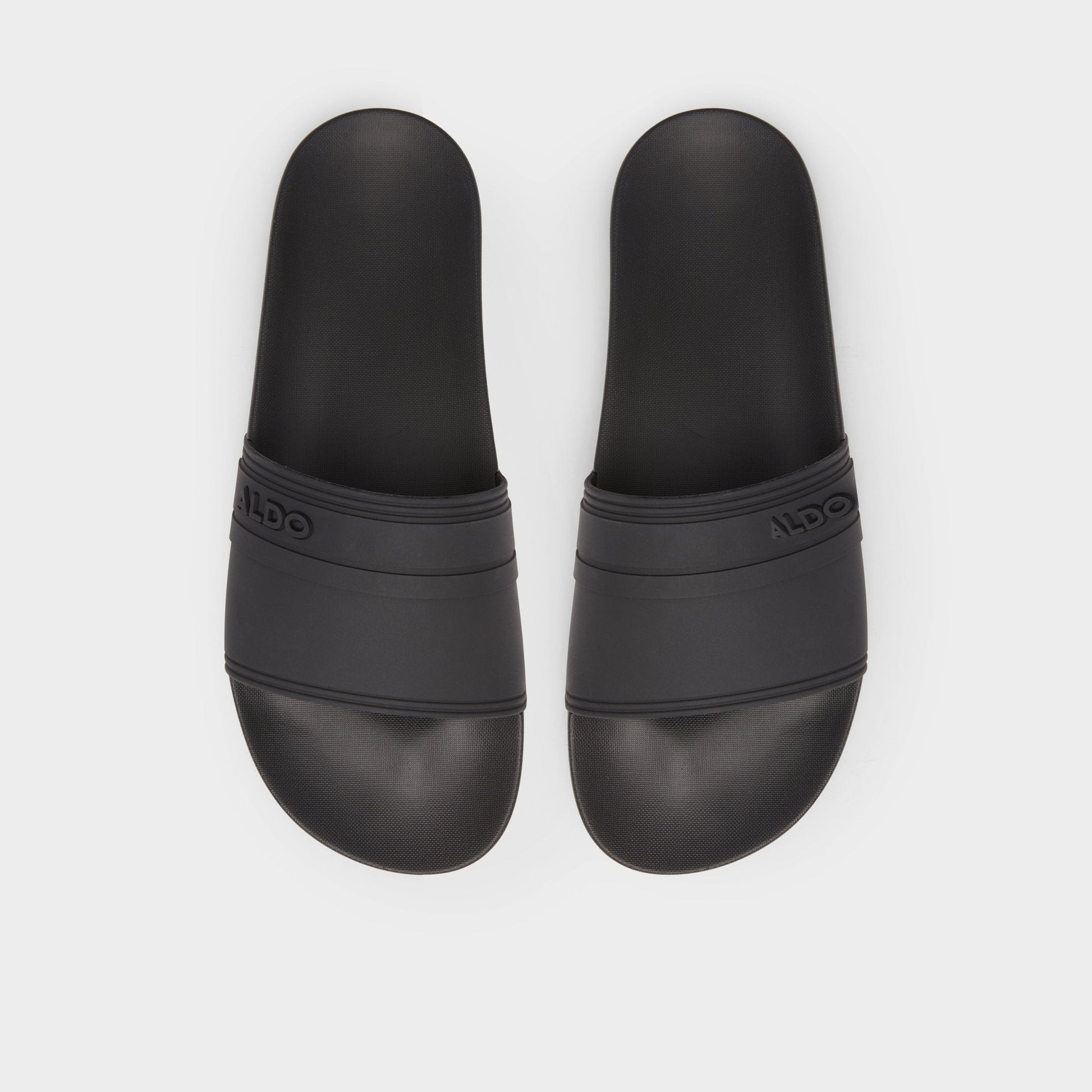Dinmore Black Synthetic Rubber Men's Slides - Slide sandal | Aldo Essential