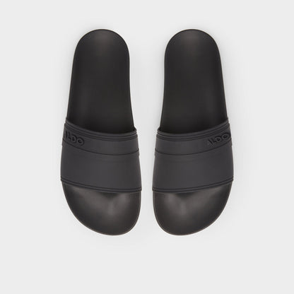 Dinmore Black Synthetic Rubber Men's Slides - Slide sandal | Aldo Essential