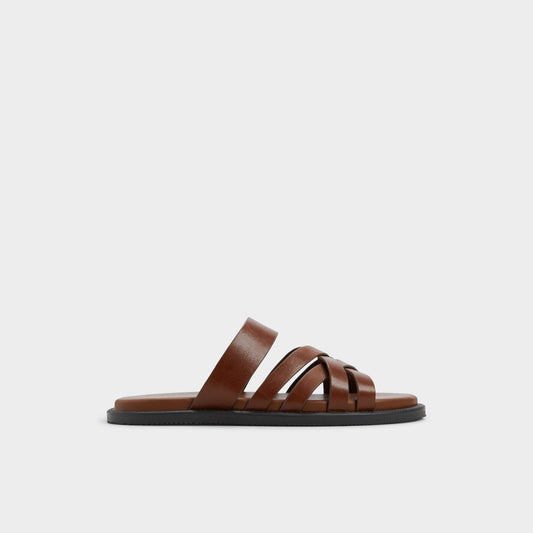Haniff Cognac Men's Sandals & Slides - Strappy flat sandal | Aldo Premium