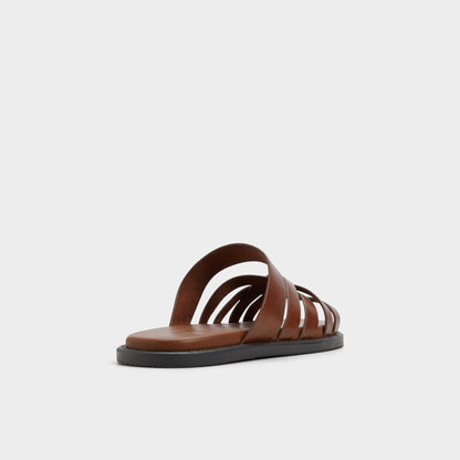 Haniff Cognac Men's Sandals & Slides - Strappy flat sandal | Aldo Premium