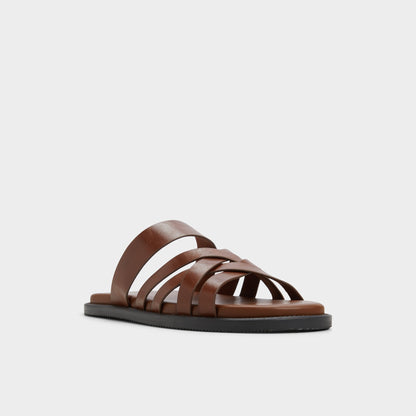 Haniff Cognac Men's Sandals & Slides - Strappy flat sandal | Aldo Premium