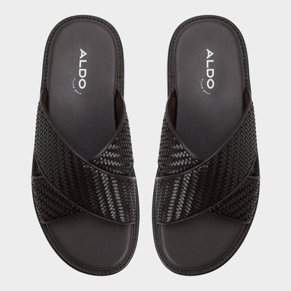 Tarik Dark Brown Men's Sandals & Slides - Slide sandal | Aldo New