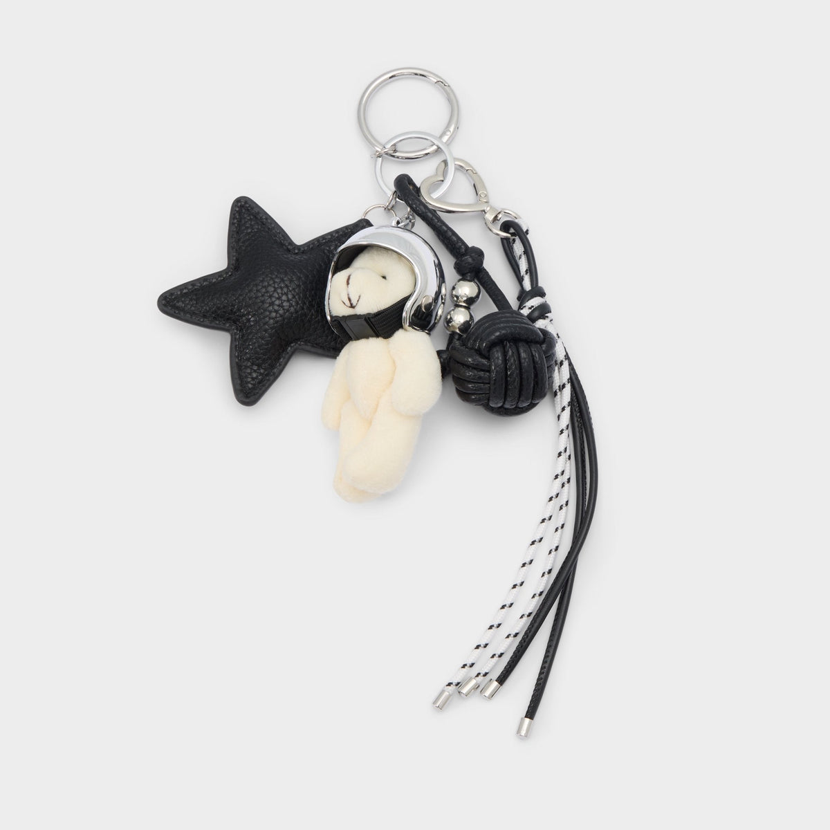 Astrobear in Black Silver Multi - Bag charm | Aldo New