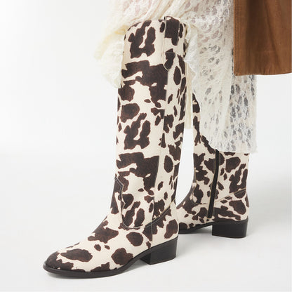 Kaydia in Open Brown 14179225 - Western knee-high boot, Block heel | Aldo Popular