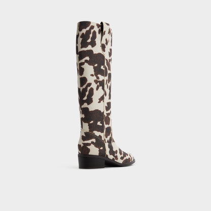 Kaydia in Open Brown 14179225 - Western knee-high boot, Block heel | Aldo Popular