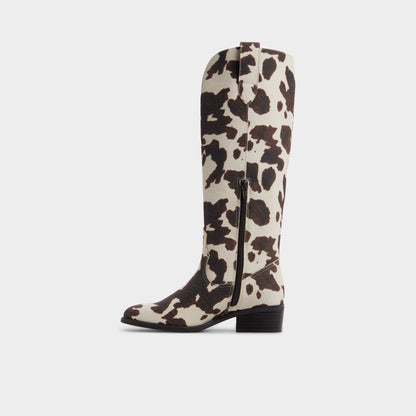 Kaydia in Open Brown 14179225 - Western knee-high boot, Block heel | Aldo Popular