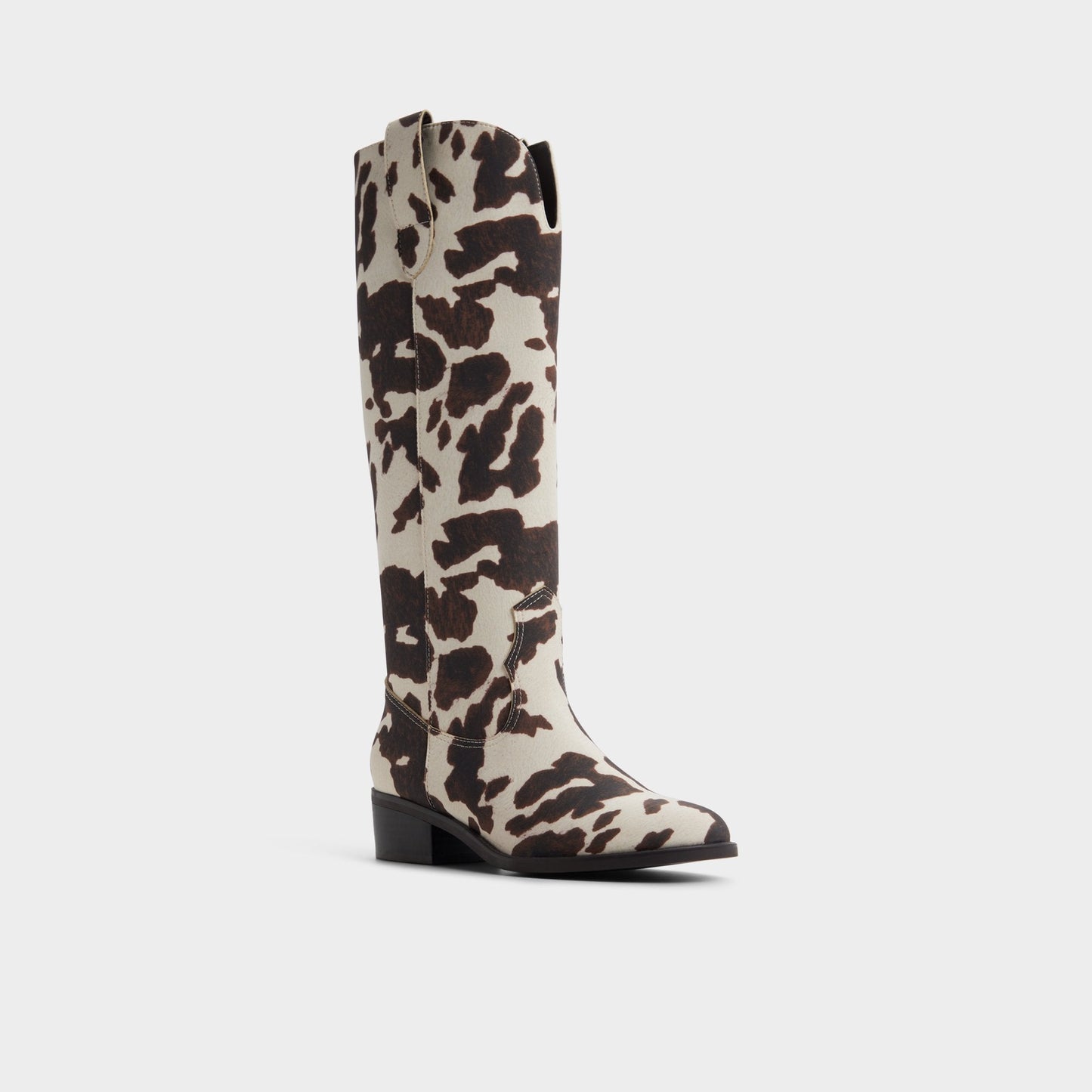 Kaydia in Open Brown 14179225 - Western knee-high boot, Block heel | Aldo Popular