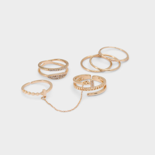 Ringsies in Gold Clear Multi - Multi finger rings | Aldo Recommended