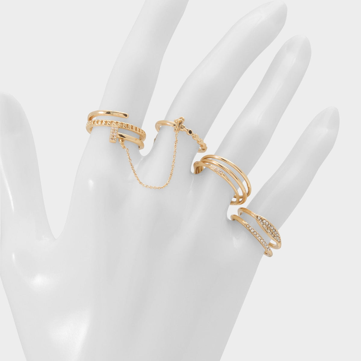 Ringsies in Gold Clear Multi - Multi finger rings | Aldo Recommended