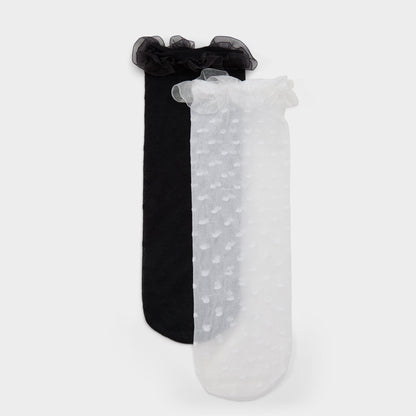 Polkafrill in Black White - Socks | Aldo Trending
