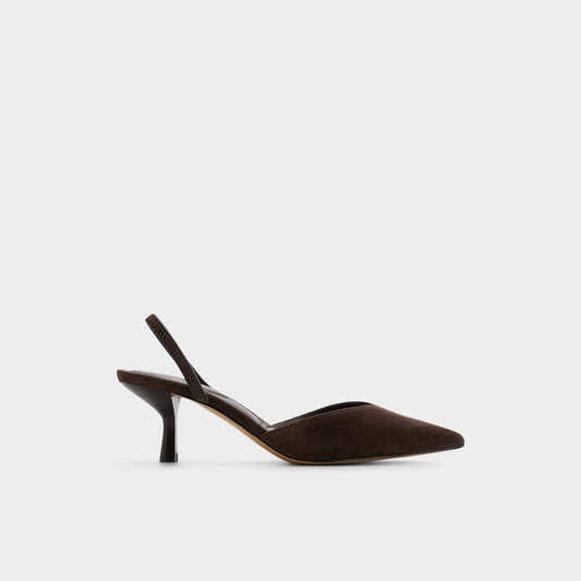 Re in Olivia Dark Brown - Sling back high heel, Stiletto heel | Aldo Exclusive