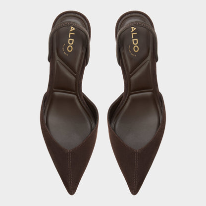 Re in Olivia Dark Brown - Sling back high heel, Stiletto heel | Aldo Exclusive