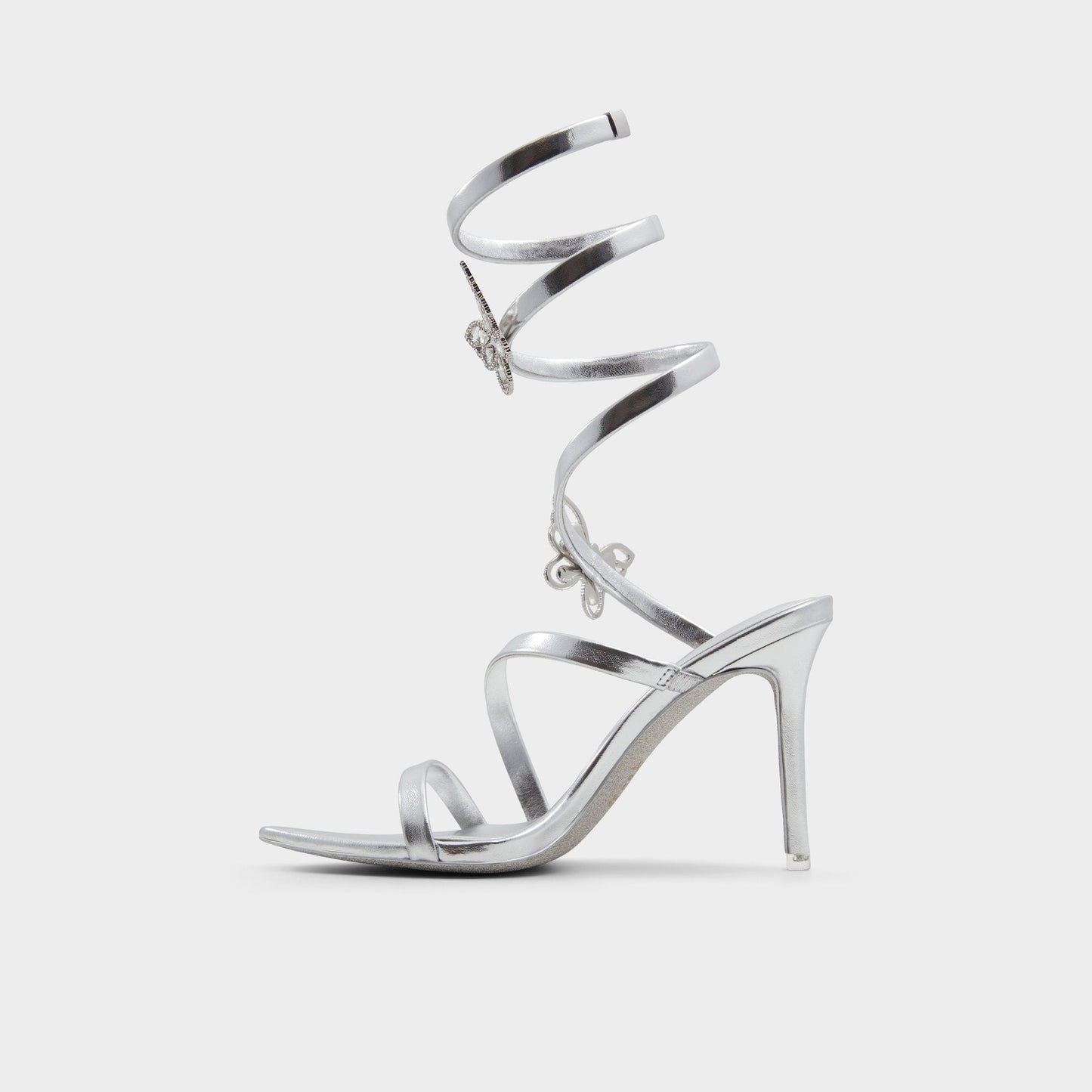 Ocia in Silver - Stiletto strappy sandal | Aldo Classic
