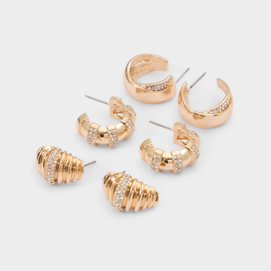 Triplecharm in Gold Clear Multi - Hoop earrings | Aldo New