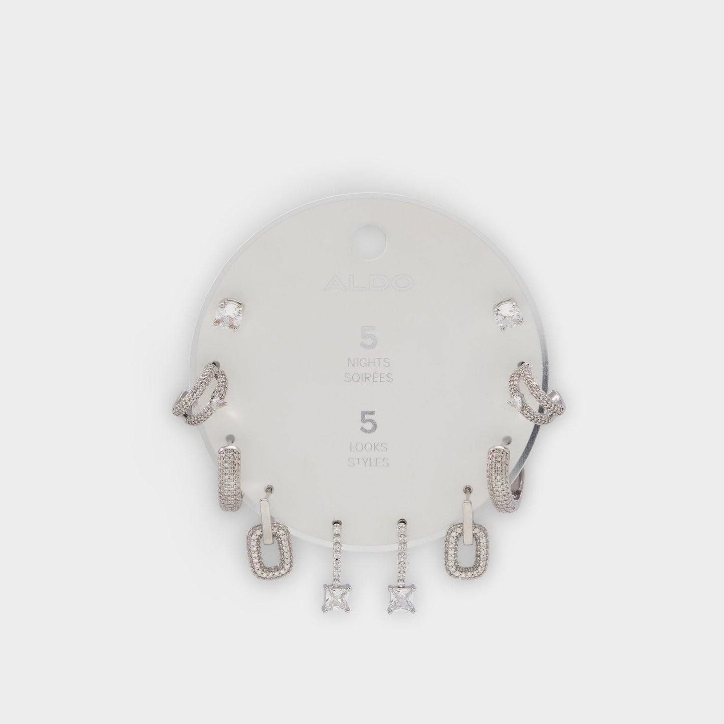 Fivelookss Silver/Clear Multi Women's Earrings - Earring set | Aldo Premium