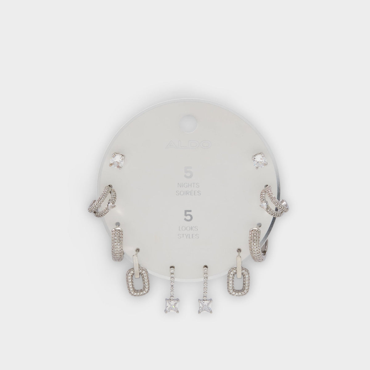 Fivelookss Silver/Clear Multi Women's Earrings - Earring set | Aldo Premium