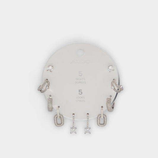 Fivelookss Silver/Clear Multi Women's Earrings - Earring set | Aldo Premium
